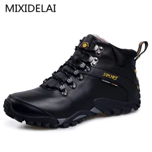 MIXIDELAI New Road Track 2020 Men Snow Boots Waterproof Men Footwear Winter Ankle Boots Fur Breathable Men Winter Shoes 3 Colors