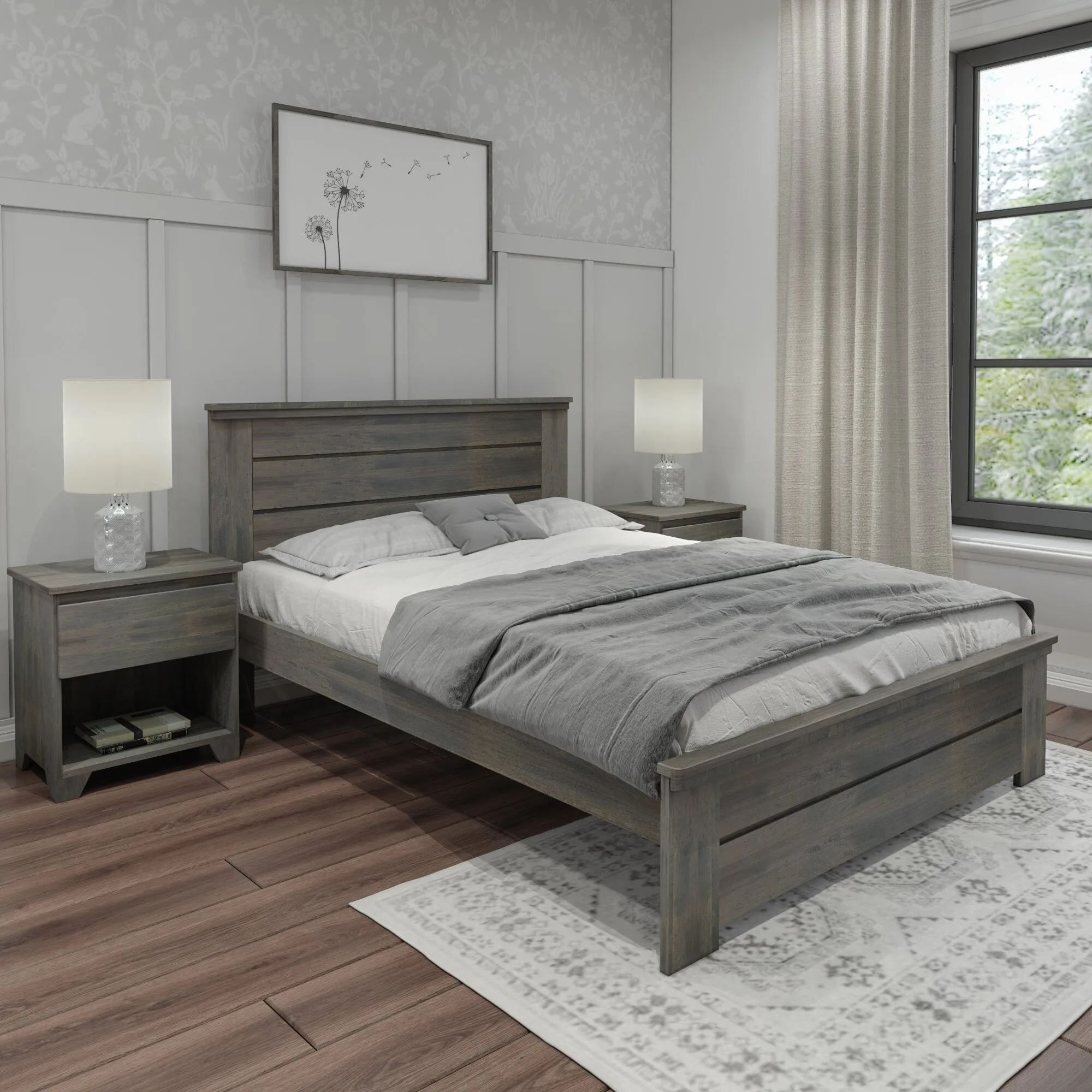 Modern Farmhouse Queen Panel Bed