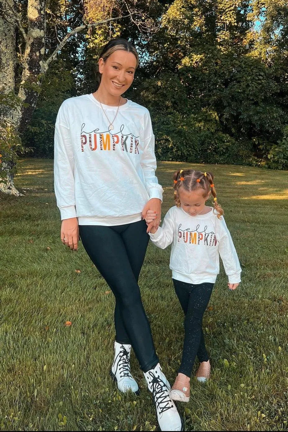 Mom & Me - "Hello Pumpkin" White Top