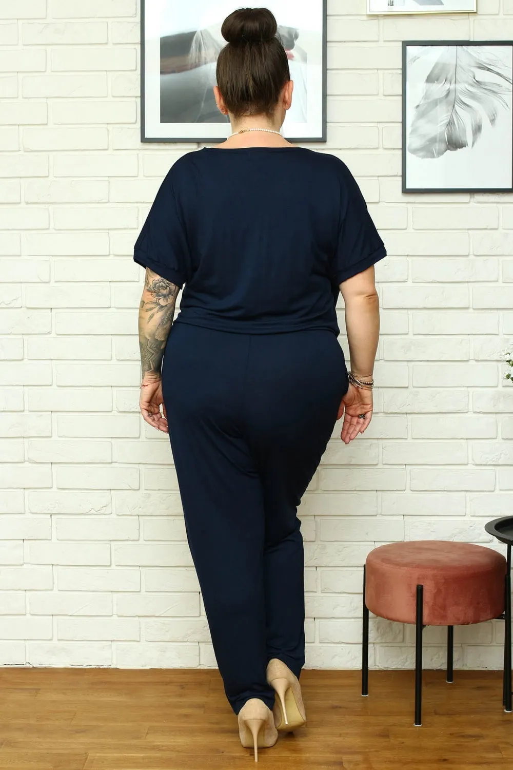 navy blue - Suit plus size model 169206 Karko