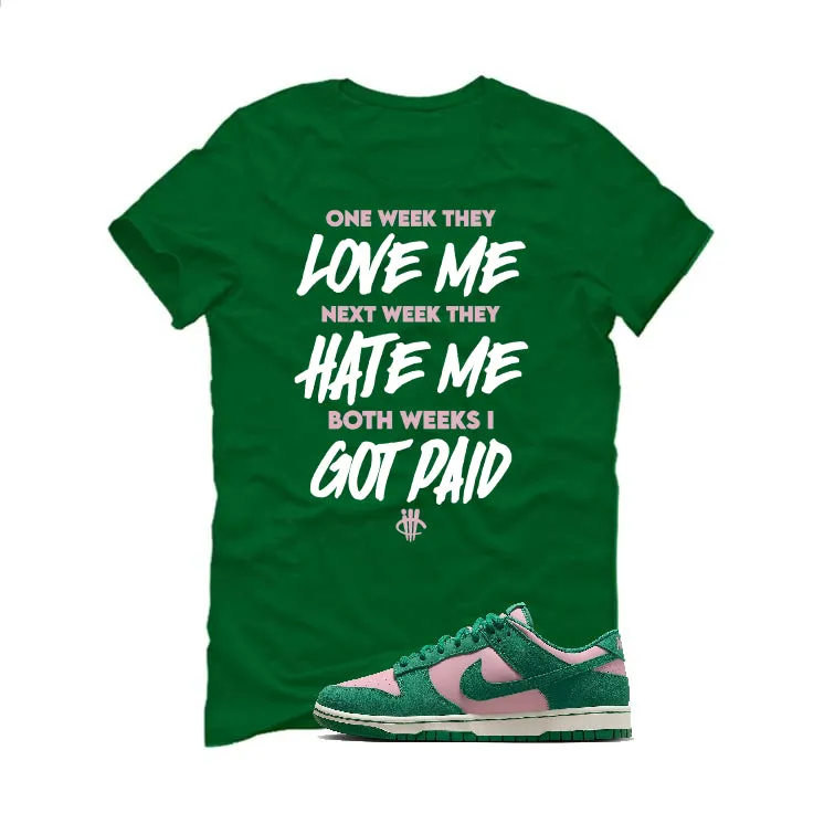 Nike Dunk Low “Soft Pink Malachite” | illcurrency Pine Green T-Shirt (Paid)