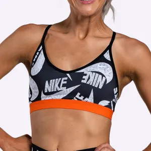 Nike - Icon Clash Women's Light-Support Sports Bra - BLACK/BLACK/SAFETY ORANGE/WHITE