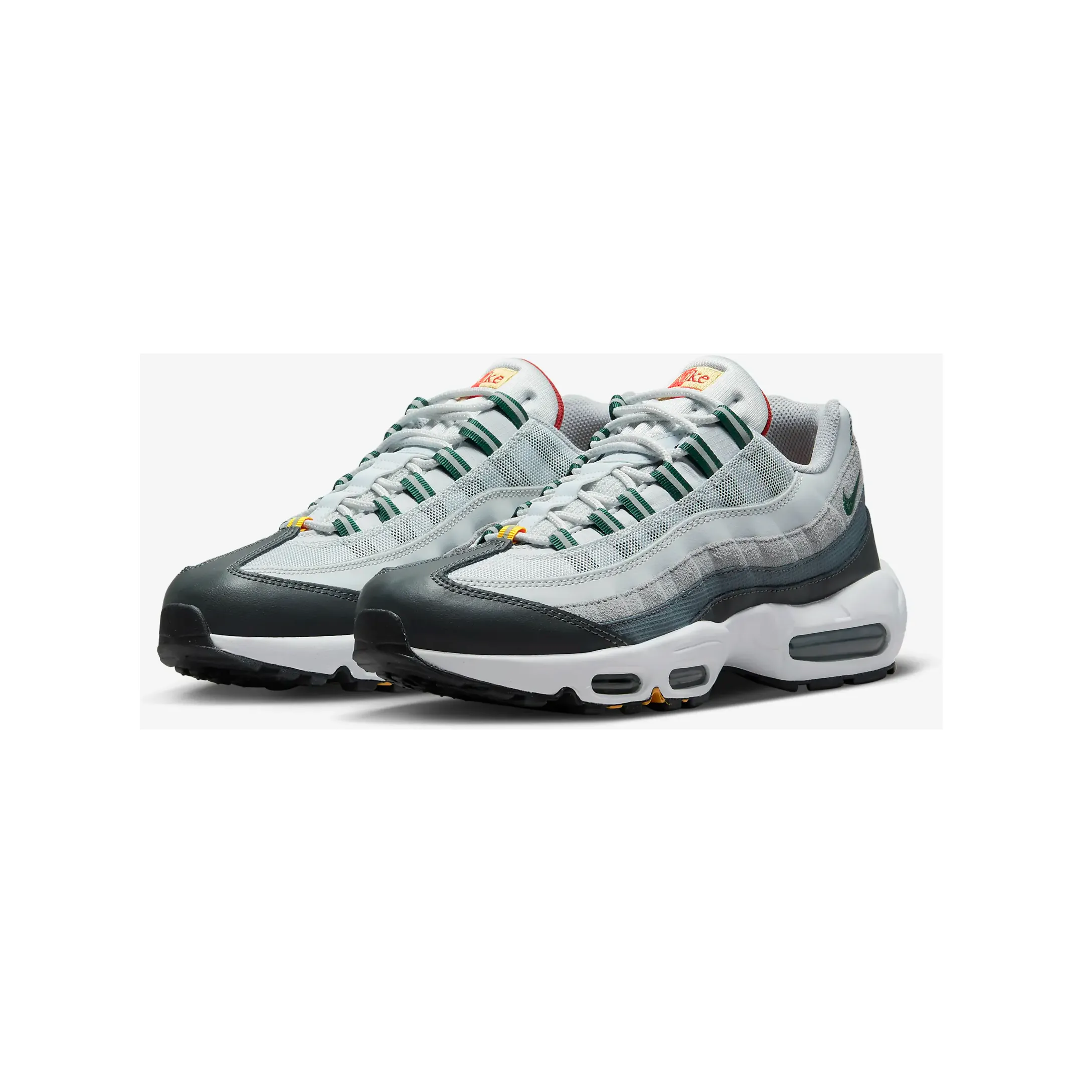 Nike Men's Air Max 95 Shoes - Pure Platinum / University Gold / Cinnabar / Gorge Green