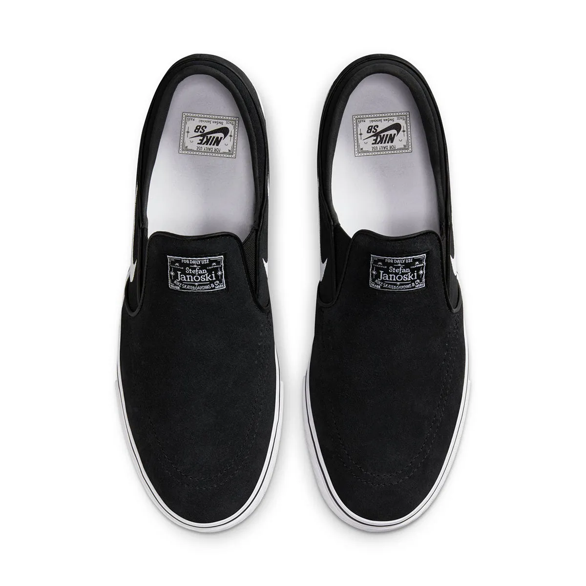 Nike SB - Janoski  Slip On Shoes Black/White