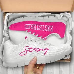 Nurse Sneaker, Nurse Strong Registered Pink White Sneakers, Best Shoes For Nurses