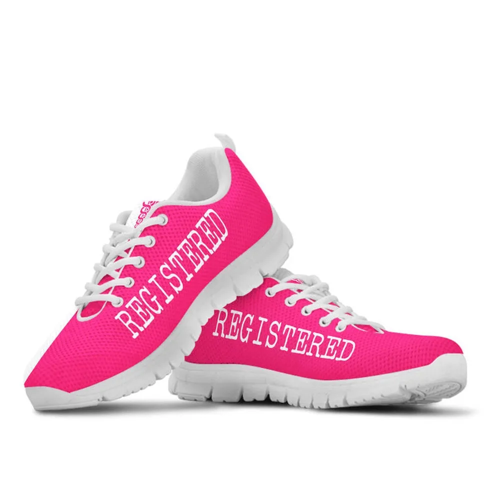 Nurse Sneaker, Nurse Strong Registered Pink White Sneakers, Best Shoes For Nurses