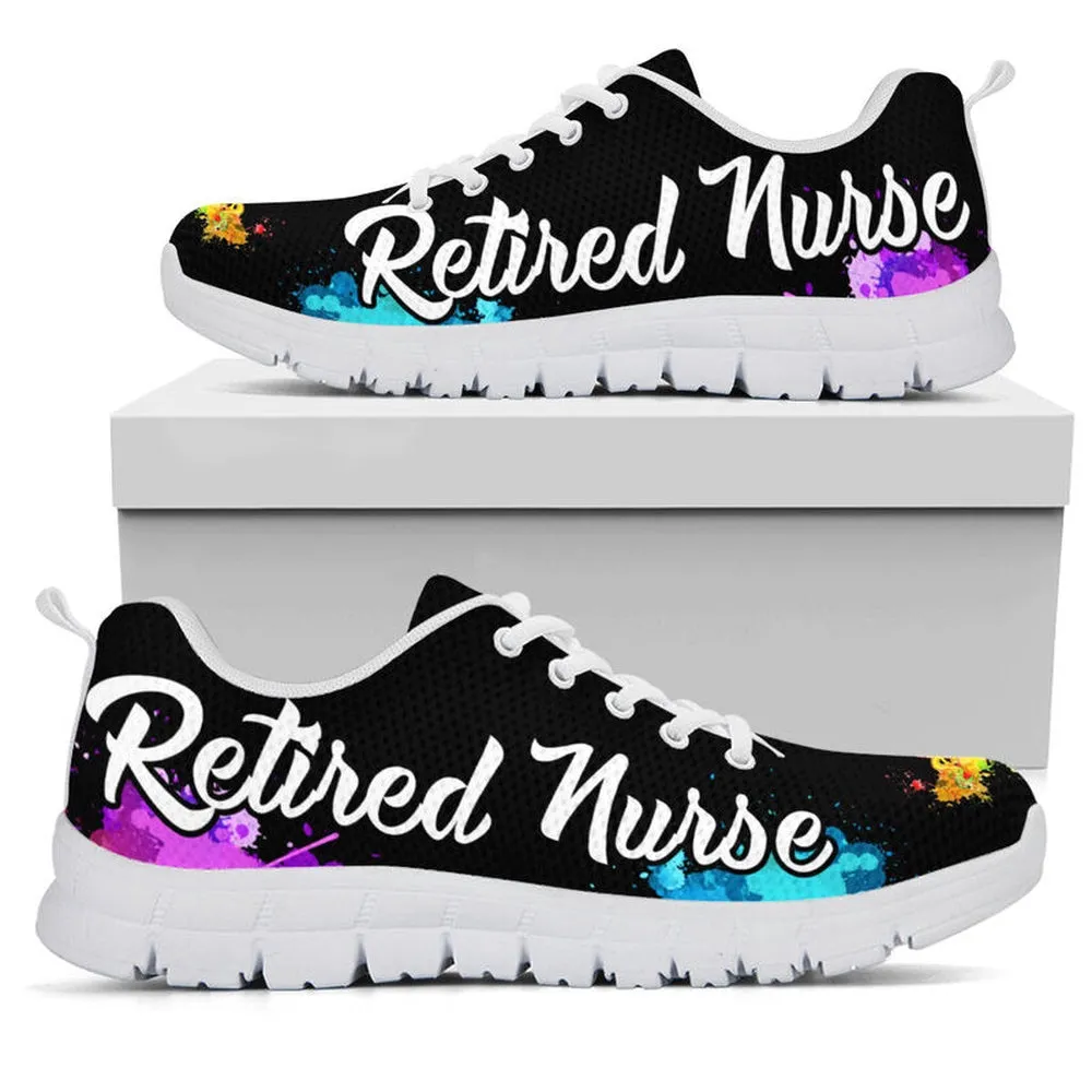 Nurse Sneaker, Retired Nurse Art Sneakers Shoes, Best Shoes For Nurses