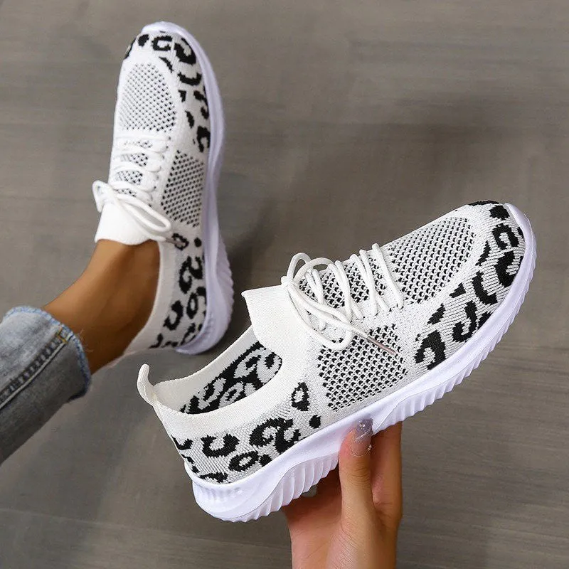 OCW Fashionable Leopard Cushion Sneakers Women Orthopedic Shoes