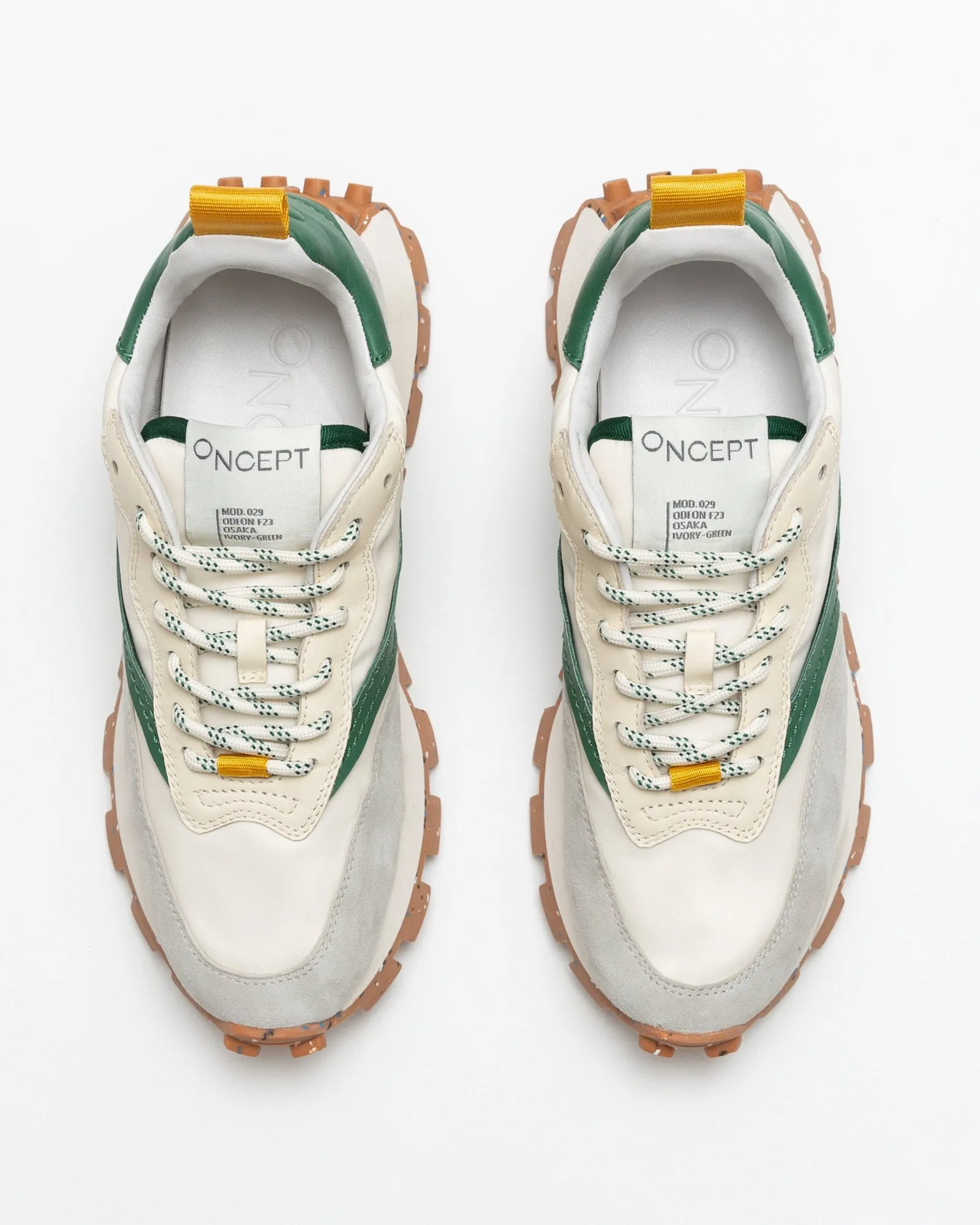 Oncept Osaka Mens Sneakers in Ivory Green