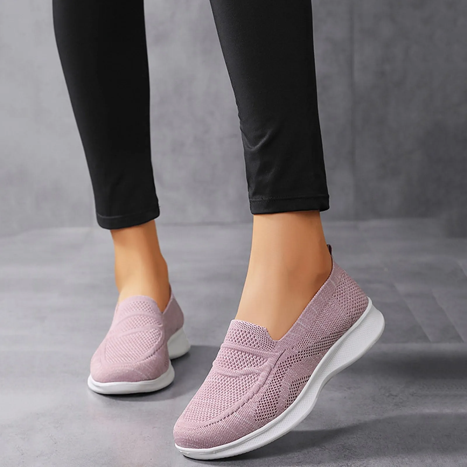 Owlkay Ladies Fashion Mesh Breathable Sneakers