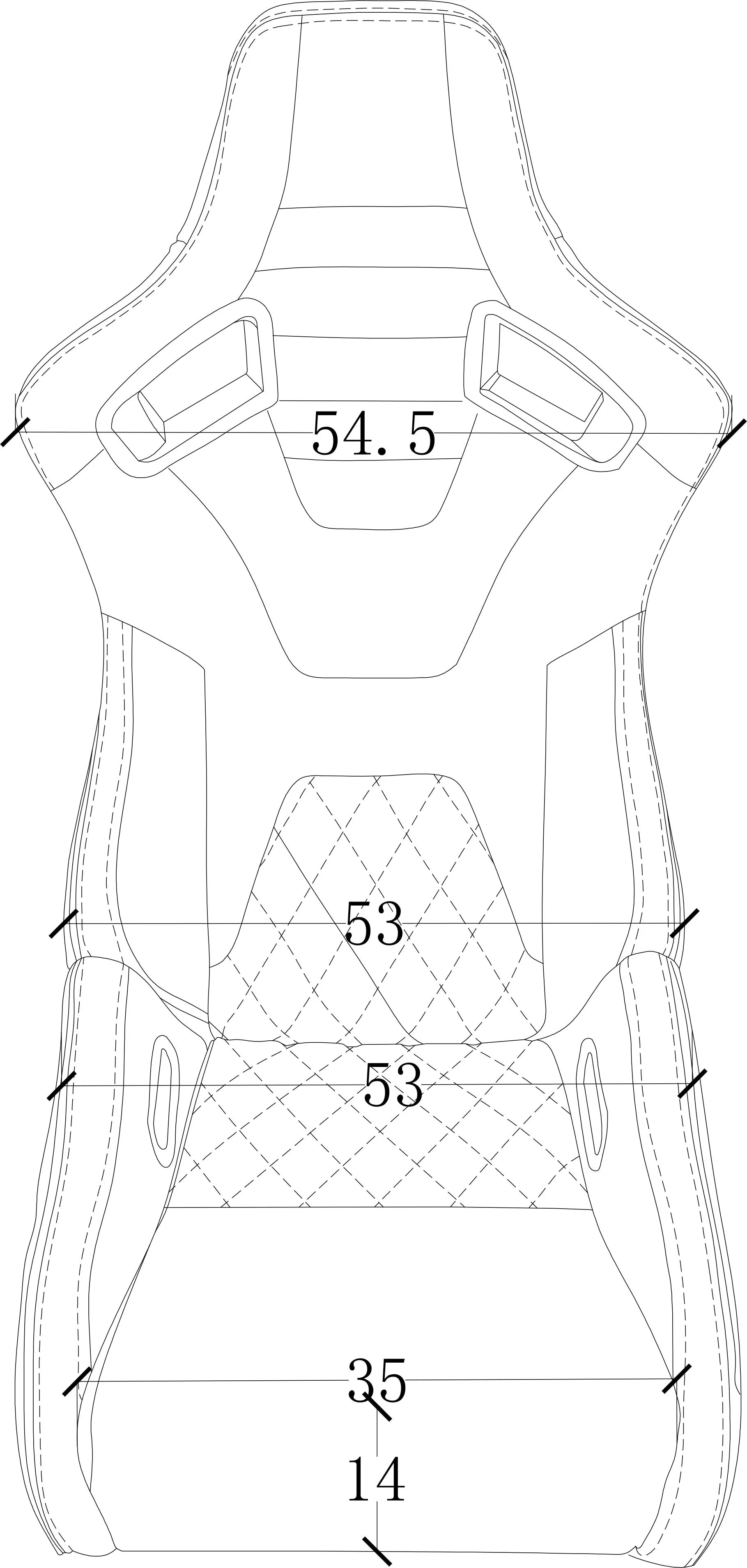 Pair BB6 GT Quilted Diamond Stitched Reclining Bucket Seats