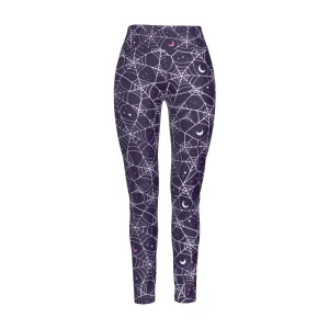 Pastel Web (purple) High Waist Leggings