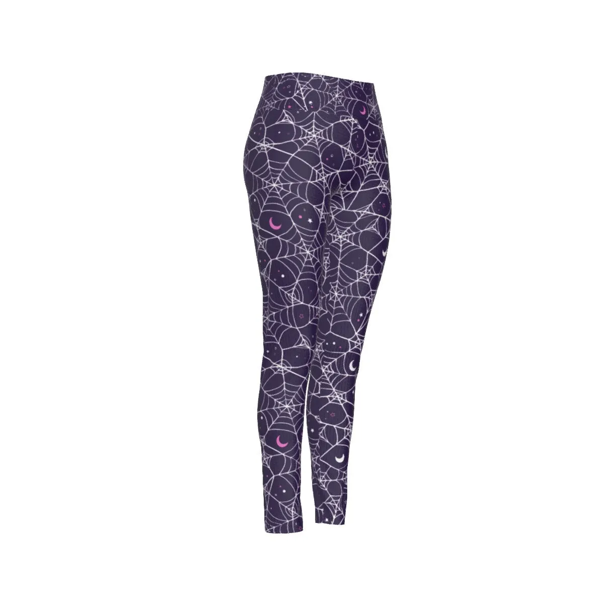 Pastel Web (purple) High Waist Leggings