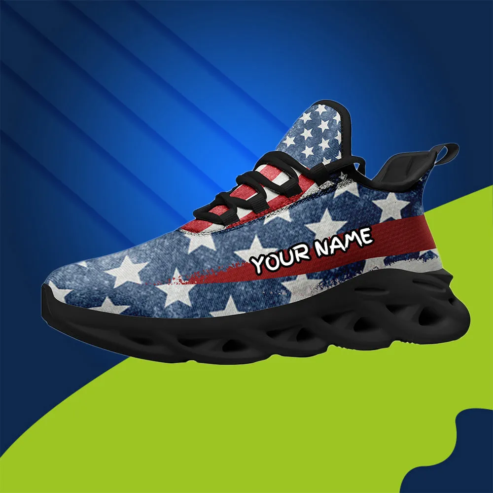 Personalized company gifts, Personalized Corporate Gifts MaxSoul-B03008 Custom Max Soul American Flag, USA Flag Sneakers Max Soul, Shoes, Printed Shoes