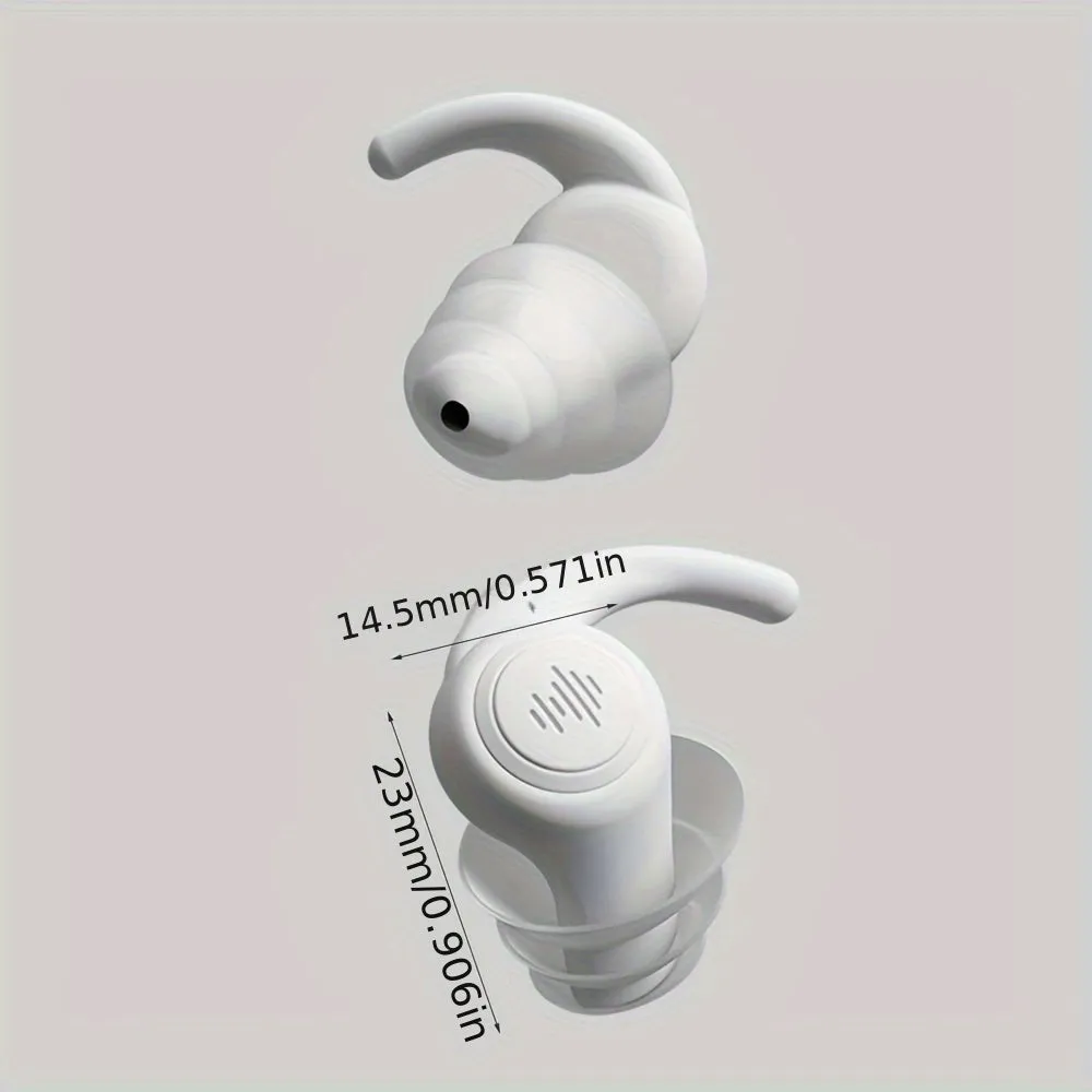 Premium Noise Cancelling Reusable Ear Plugs with Silicone Design