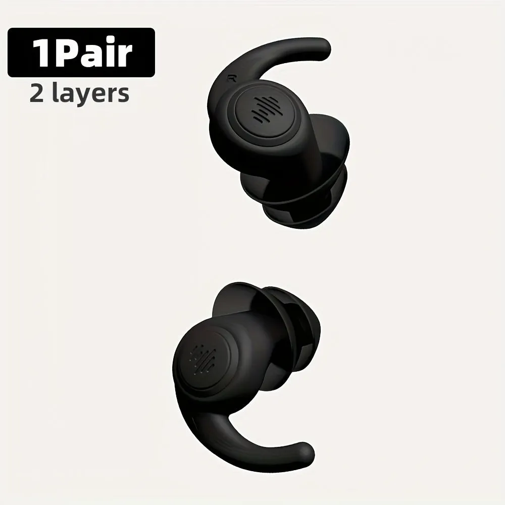 Premium Noise Cancelling Reusable Ear Plugs with Silicone Design