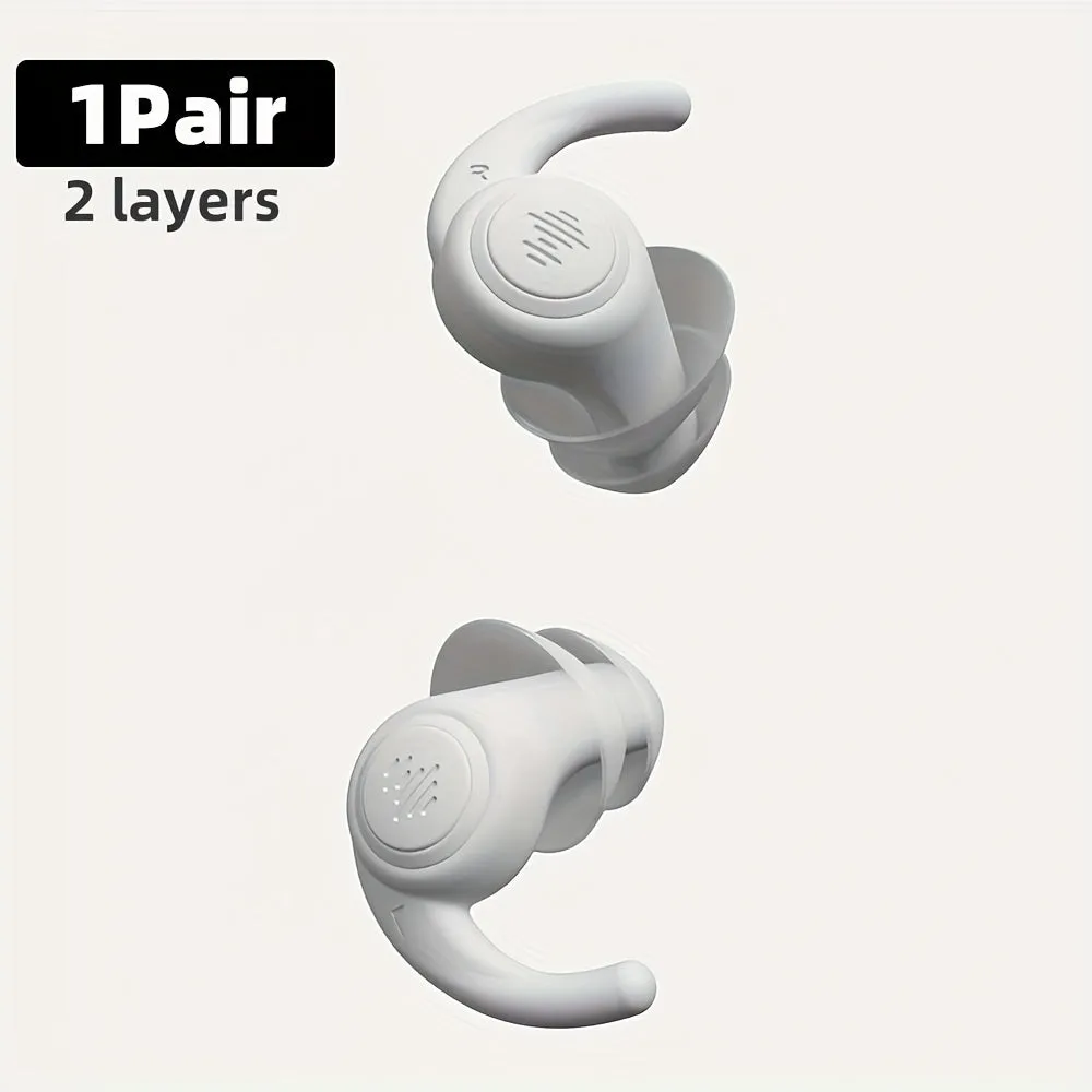 Premium Noise Cancelling Reusable Ear Plugs with Silicone Design