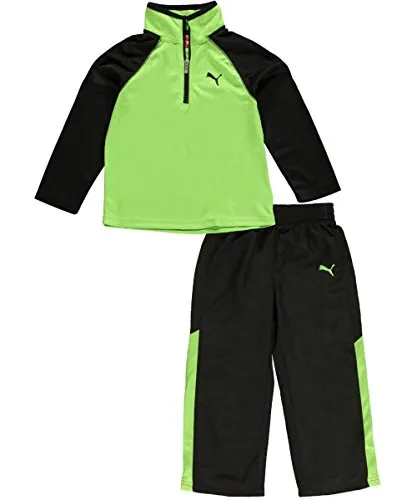 Puma Toddler Boy's Speeding Glow  2-Piece Performance Outfit Set - Jasmine Green