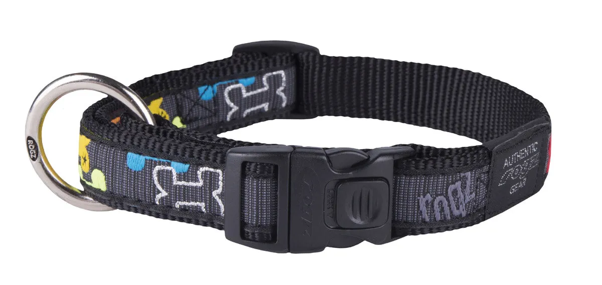 Rogz Fancy Dress Collar - Multi Bone