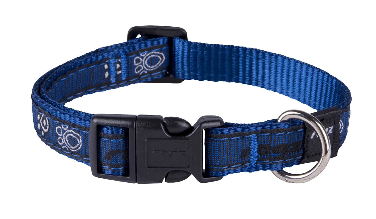 Rogz Fancy Dress Collar - Navy Paw