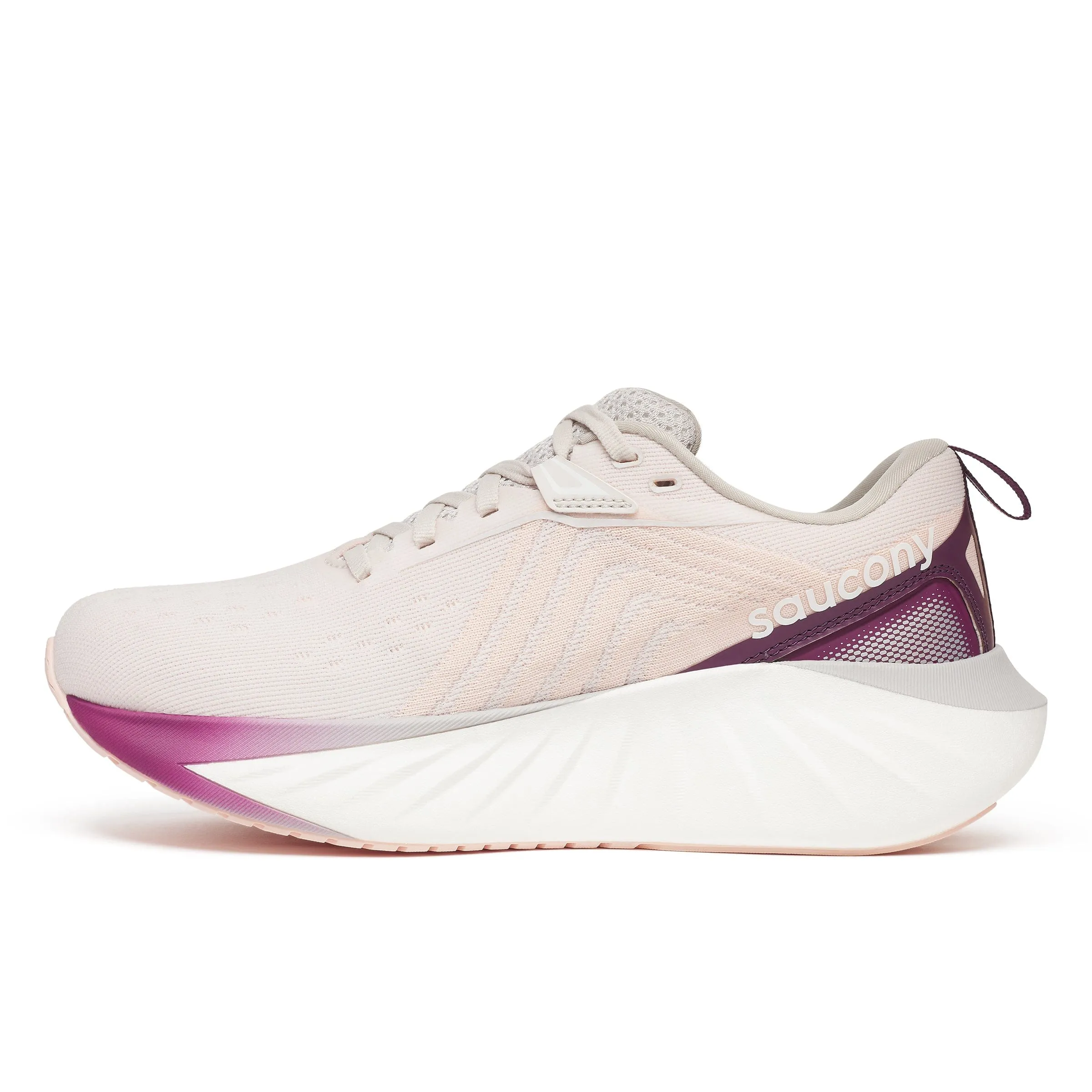 Saucony Women's Triumph 22 Running Shoes in Moon/Eggplant AW24