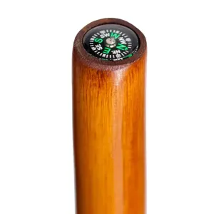 Segorbina De Bastones Dark Brown Mountain Cane with Compass