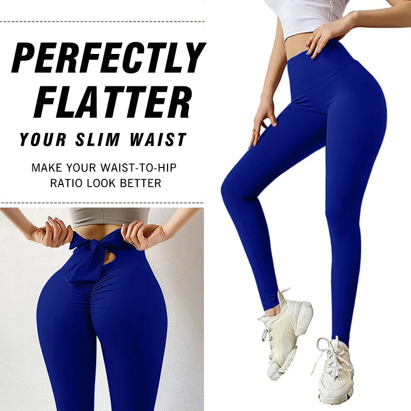 Sexy Peach Buttock Bowknot Yoga Workout Pants