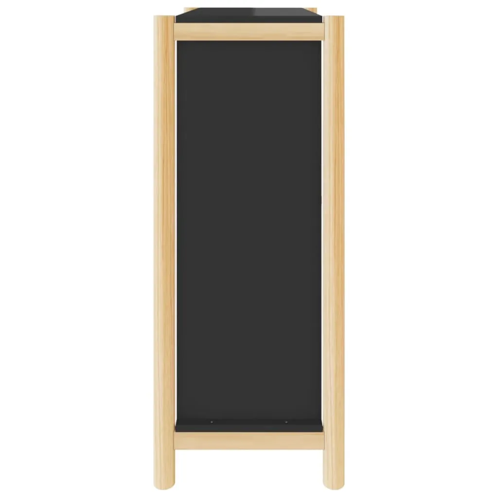 Shoe Cabinet Black 57.5x33x80 cm Engineered Wood