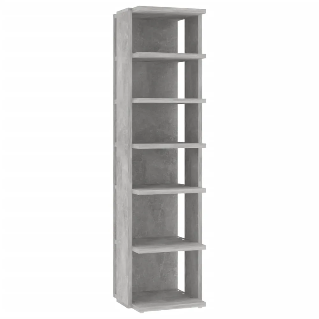 Shoe Cabinet Concrete Grey 25x27x102 cm Chipboard