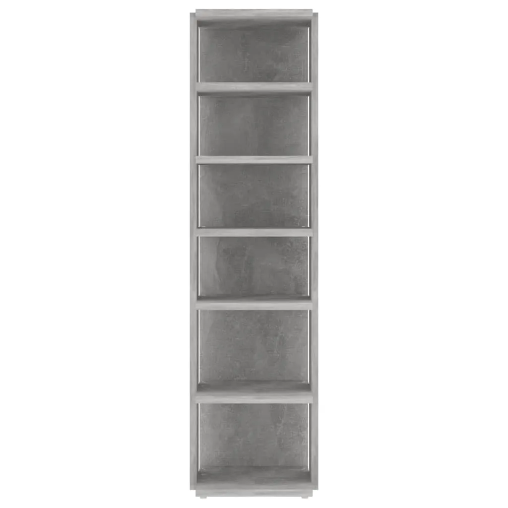 Shoe Cabinet Concrete Grey 25x27x102 cm Chipboard