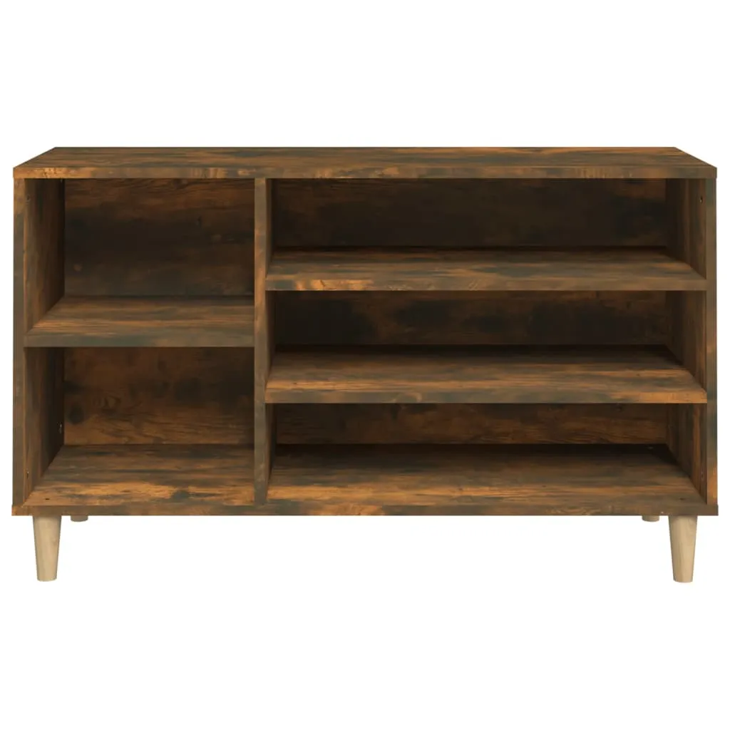 Shoe Cabinet Smoked Oak 102x36x60 cm Engineered Wood