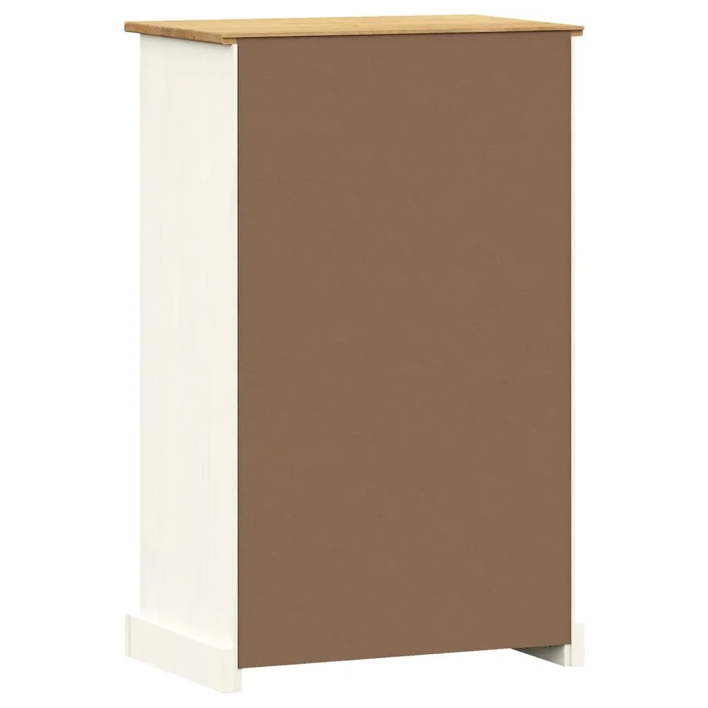 Shoe Cabinet VIGO 60x35x96 cm White Solid Wood Pine