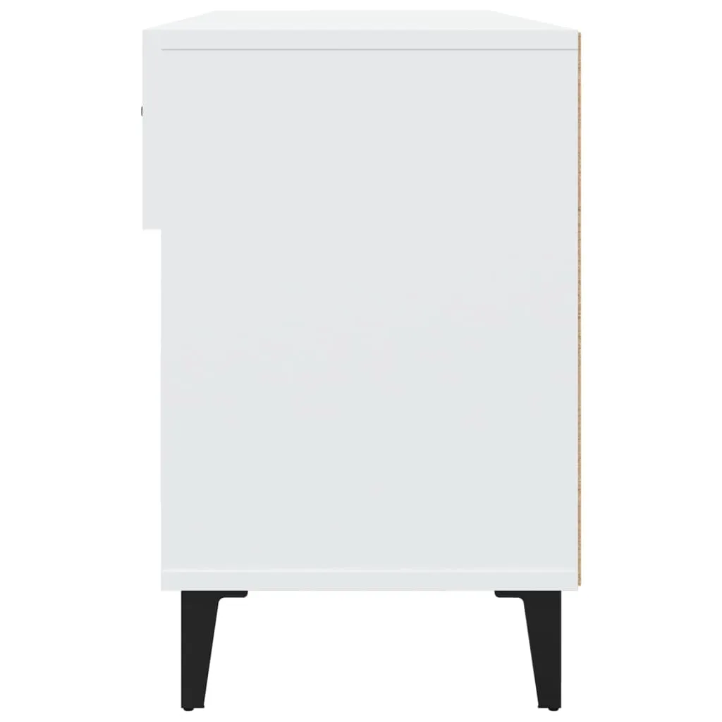 Shoe Cabinet White 102x35x55 cm Engineered Wood