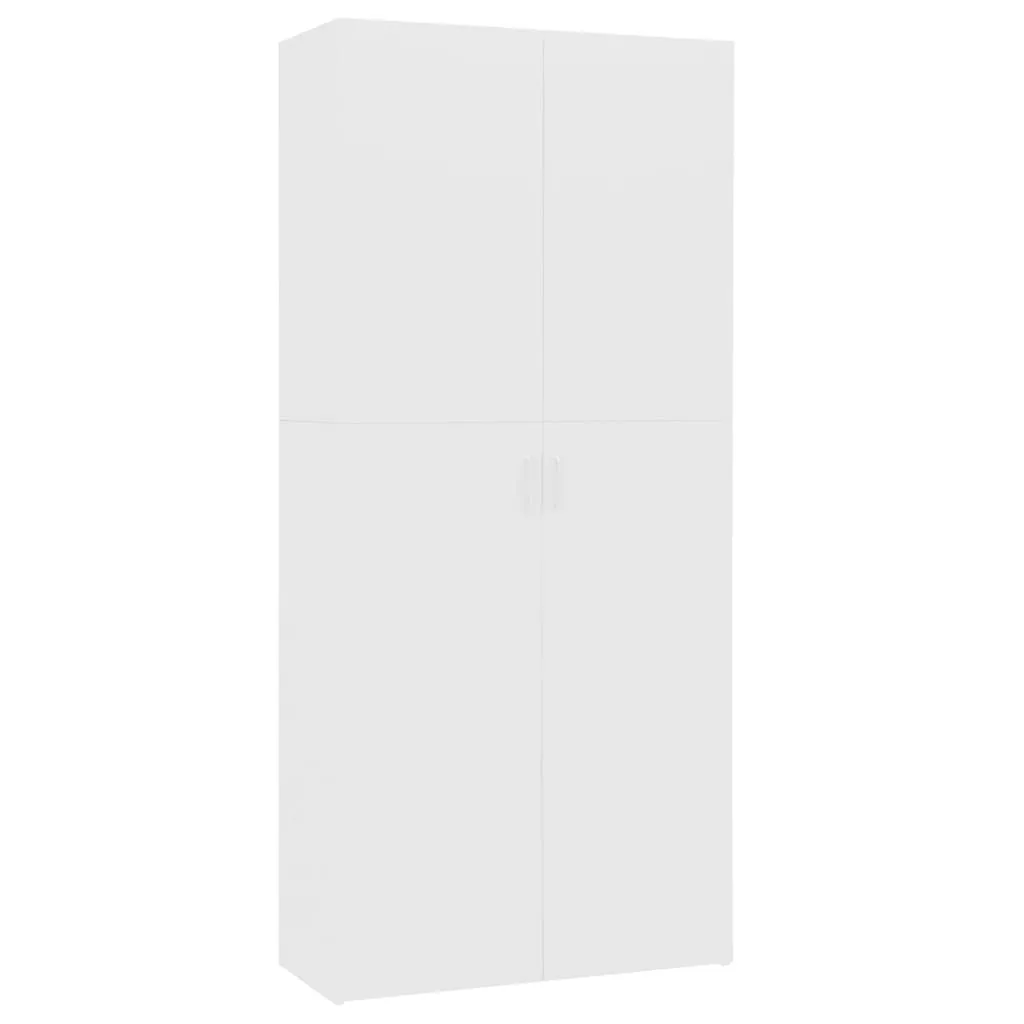 Shoe Cabinet White 80x35.5x180 cm Engineered Wood