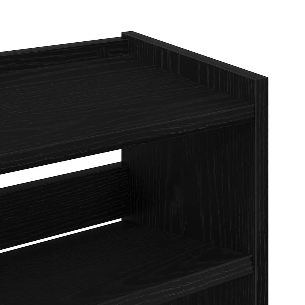 Shoe Rack Black 60x25x62 cm Engineered Wood