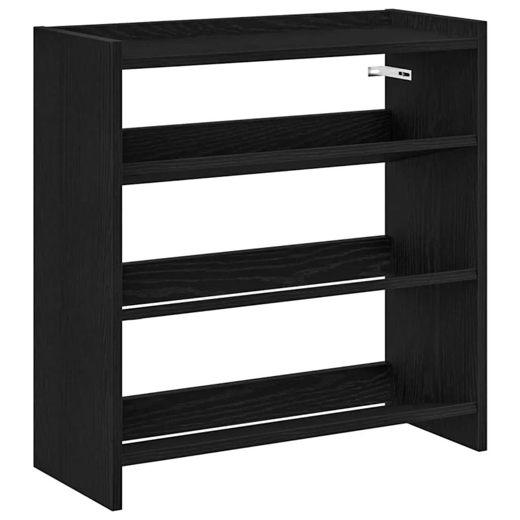 Shoe Rack Black 60x25x62 cm Engineered Wood