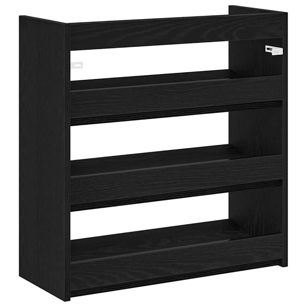 Shoe Rack Black 60x25x62 cm Engineered Wood