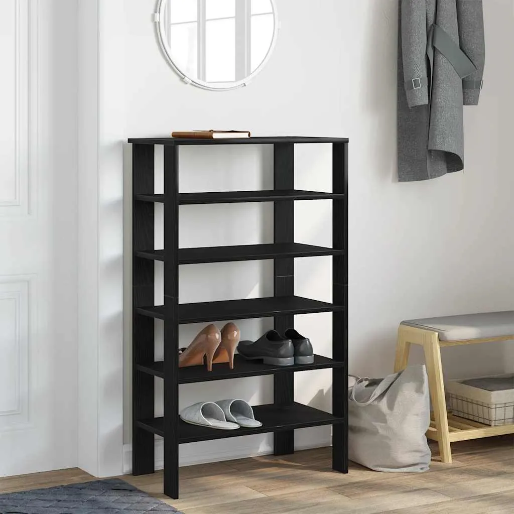 Shoe Rack Black 61x32x105 cm Engineered Wood