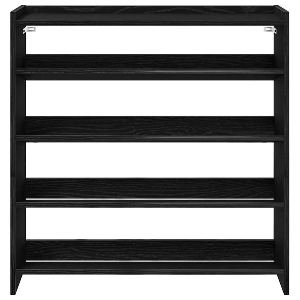 Shoe Rack Black 80x25x81 cm Engineered Wood