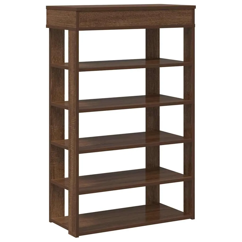 Shoe Rack Brown Oak 60x30x98 cm Engineered Wood