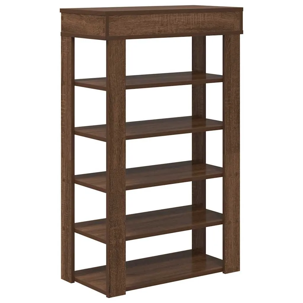 Shoe Rack Brown Oak 60x30x98 cm Engineered Wood