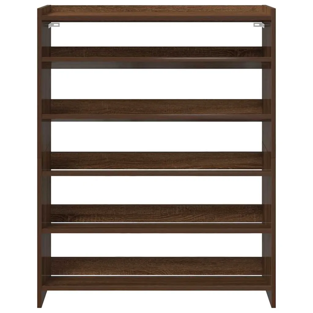 Shoe Rack Brown Oak 80x25x100 cm Engineered Wood