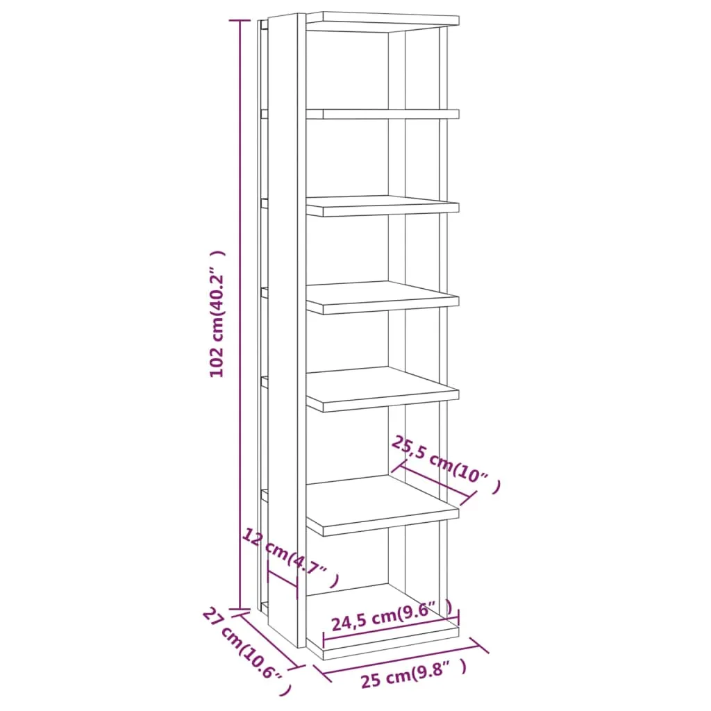 Shoe Rack Grey Sonoma 25x27x102 cm Engineered Wood