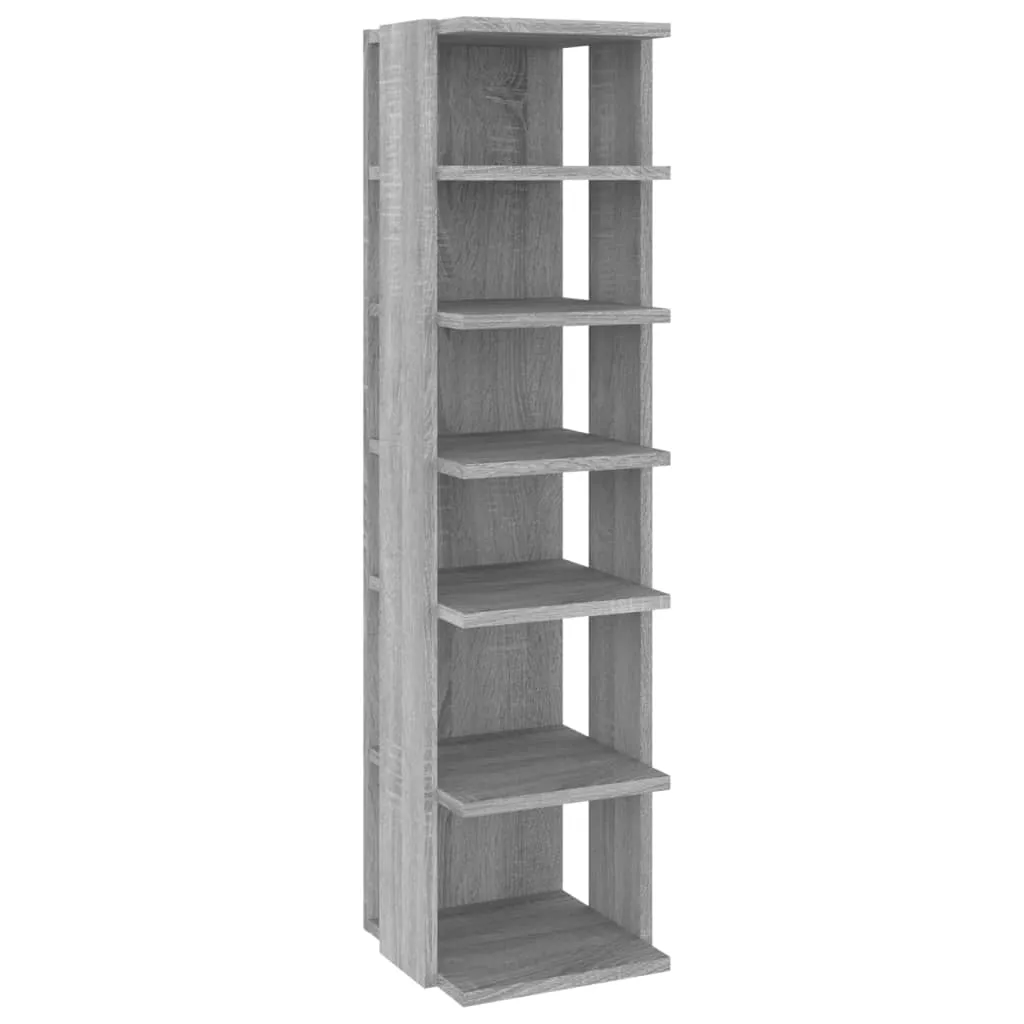 Shoe Rack Grey Sonoma 25x27x102 cm Engineered Wood