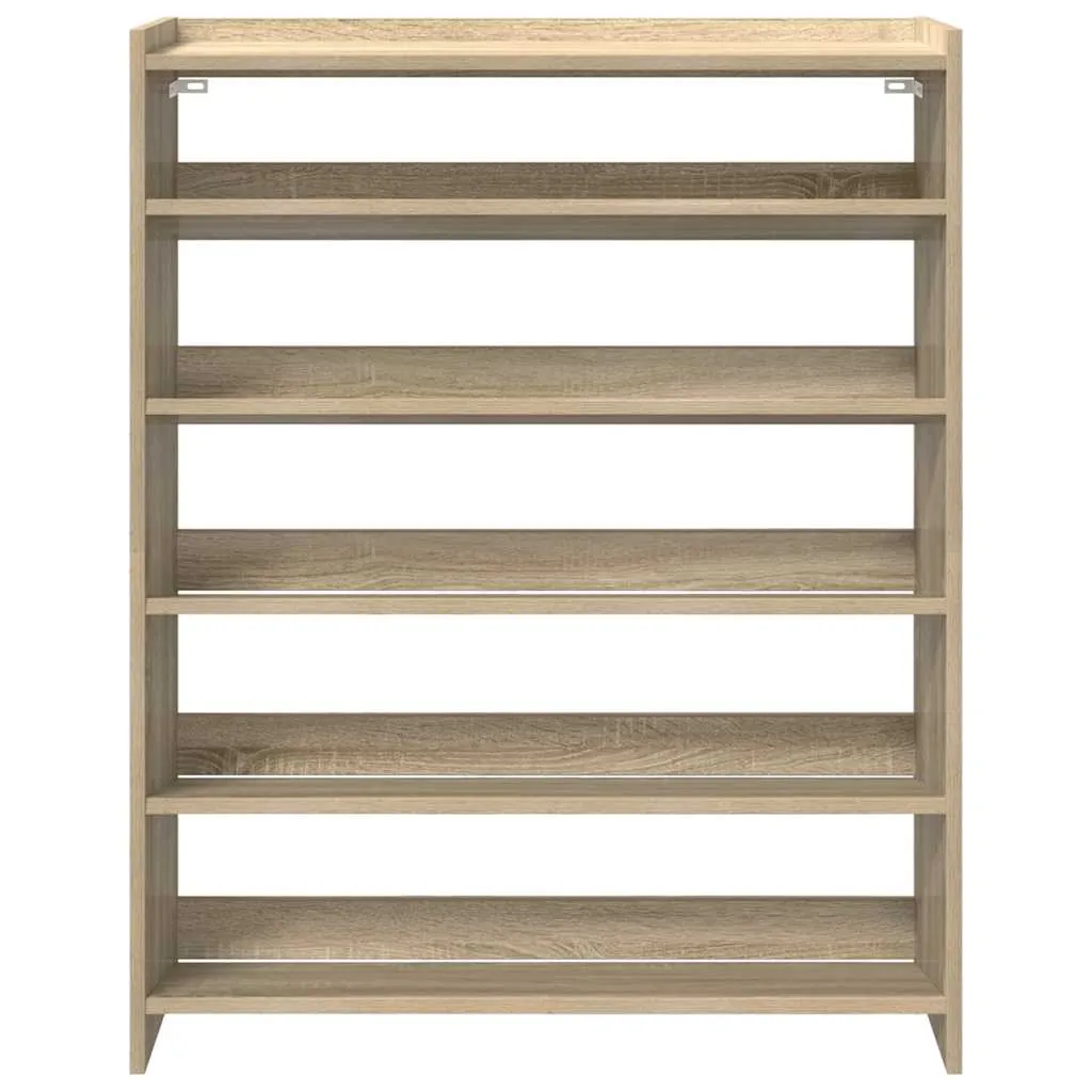 Shoe Rack Sonoma Oak 80x25x100 cm Engineered Wood