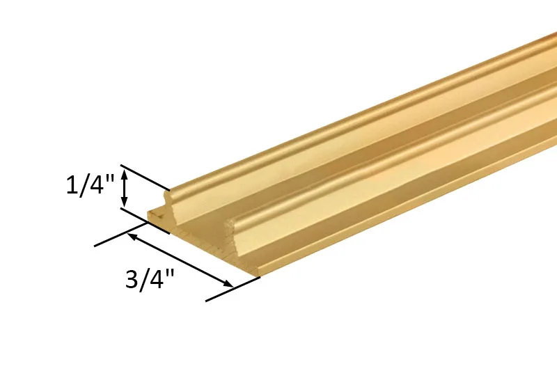 Showcase Lower Channel - Gold Anodized