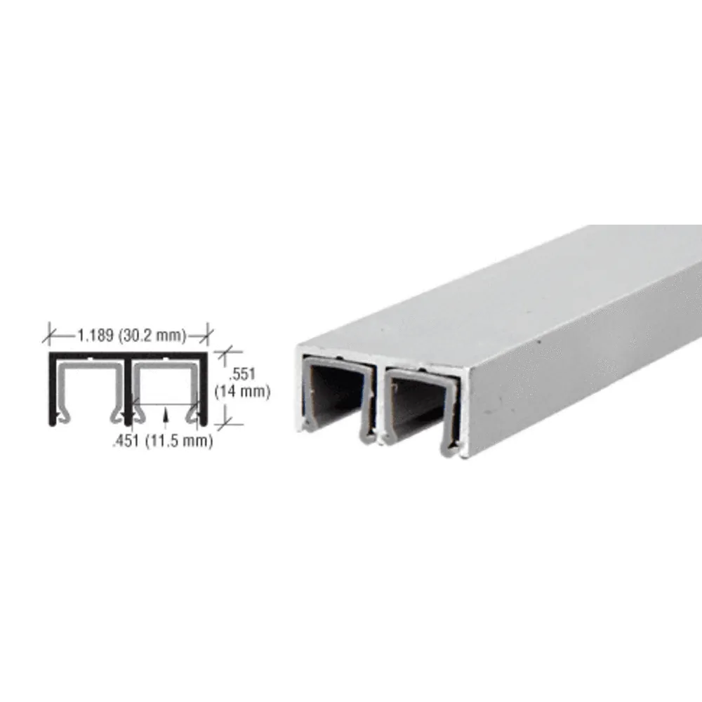 Showcase Satin Anodized Aluminum Plastic Lined Double Upper Channel