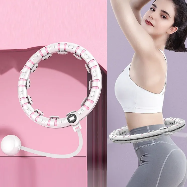 Slimming Massage Smart Counting Weight-Bearing Fat Loss Fitness Circles, Specification: 12 Knots (Peach Pink)