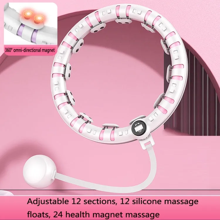 Slimming Massage Smart Counting Weight-Bearing Fat Loss Fitness Circles, Specification: 12 Knots (Peach Pink)