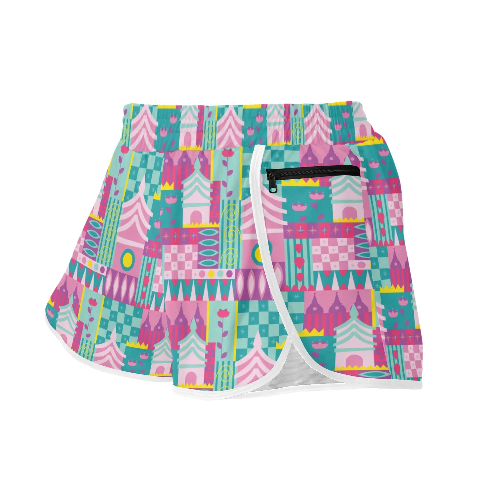 Small World Women's Athletic Sports Shorts